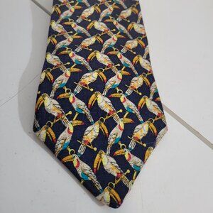 Crazy Vintage Toucan 100% Silk Tie by Andrew Scott